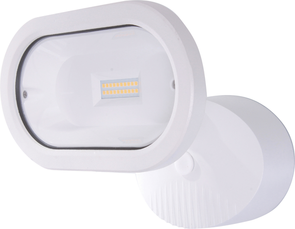 LED Security Light; Single Head; White Finish; 4000K; 1200 Lumens