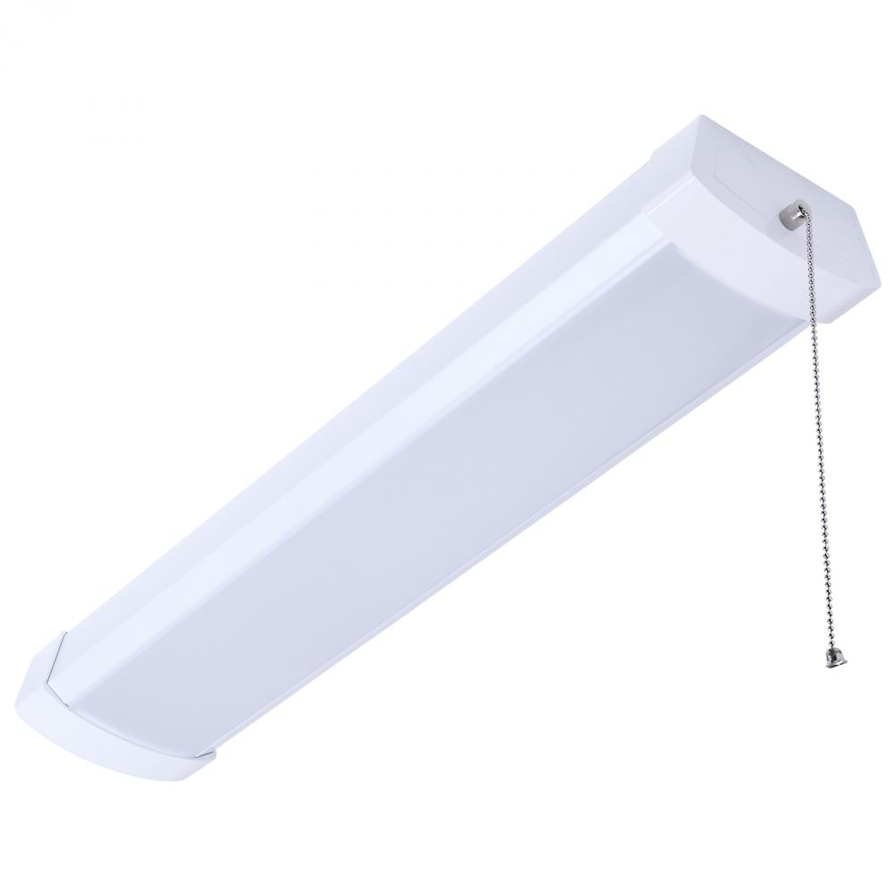 LED 2 Foot Wrap with Pull Chain; 20 Watts; 27K/30K/35K/40K/50K CCT Selectable; White Finish; 120