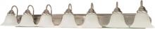 Nuvo 60/3213 - 7-Light Vanity Light Fixture in Brushed Nickel Finish with Alabaster Glass and (7) 13W GU24 Lamps