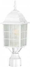 Nuvo 60/4907 - Adams - 1 Light 17" Post Lantern with Frosted Glass - White Finish