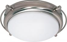 Nuvo 60/491 - 2-Light Flush Mount Dome Lighting Fixture in Brushed Nickel Finish with White Opal Glass and (2) 13W