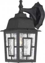 Nuvo 60/4923 - Banyan - 1 Light 12" Wall Lantern with Clear Water Glass - Textured Black Finish
