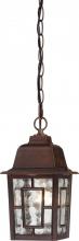 Nuvo 60/4932 - Banyan - 1 Light 11" Hanging Lantern with Clear Water Glass - Rustic Bronze Finish