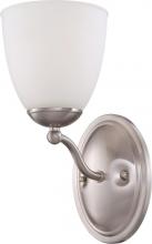 Nuvo 60/5051 - 1-Light Wall Mounted Vanity Light Fixture in Brushed Nickel Finish and Frosted Glass