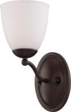 Nuvo 60/5151 - 1-Light Wall Mounted Vanity Light Fixture in Prairie Bronze Finish and Frosted Glass