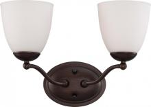 Nuvo 60/5152 - 2-Light Wall Mounted Vanity Light Fixture in Prairie Bronze Finish and Frosted Glass