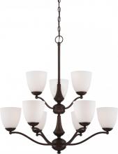 Nuvo 60/5159 - 9-Light Chandelier in Prairie Bronze Finish and Frosted Glass