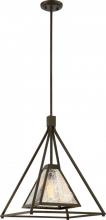 Nuvo 60/6281 - Mystic - 1 Light Large Pendant with Antique Mirror Glass - Forest Bronze Finish