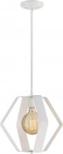 Nuvo 60/6396 - Zen - 1 Light 14" Pendant - White Finish