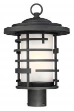 Nuvo 60/6406 - Lansing - 1 Light 17" Post Lantern with Etched Glass - Textured Black Finish