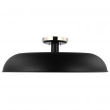 Nuvo 60/7498 - Colony; 1 Light; Large Semi-Flush Mount Fixture; Matte Black with Polished Nickel