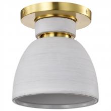 Nuvo 60/8001 - Collins; 8 Inch Flush Mount; Ceramic with Gold Accents