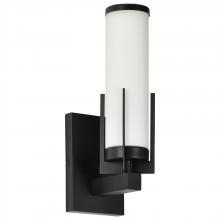 Nuvo 60/8051 - Roselle; 1 Light Vanity; Matte Black with White Glass