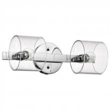 Nuvo 60/8072 - Marlowe; 2 Light Vanity; Polished Nickel with Clear Glass