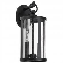 Nuvo 60/8113 - Broadstone; 2 Light Large Wall Lantern; Matte Black with Clear Seeded Glass