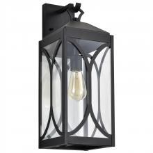 Nuvo 60/8123 - Oaklyn; 1 Light Large Wall Lantern; Matte Black with Clear Glass