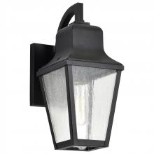 Nuvo 60/8131 - Lawrence; 1 Light Small Wall Lantern; Matte Black with Clear Seeded Glass