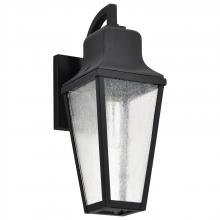Nuvo 60/8132 - Lawrence; 1 Light Medium Wall Lantern; Matte Black with Clear Seeded Glass