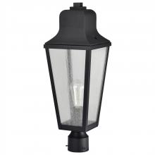 Nuvo 60/8134 - Lawrence; 1 Light Post Top; Matte Black with Clear Seeded Glass