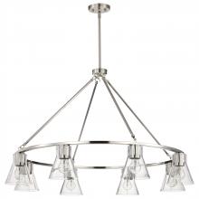 Nuvo 60/8336 - Gianna; 8 Light Chandelier; Brushed Nickel Finish; Clear Glass