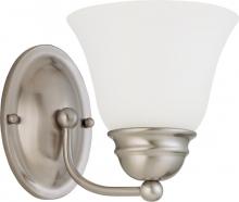Nuvo 62/1121 - 1 Light - Empire LED 7" Vanity Wall Fixture - Brushed Nickel Finish - Frosted Glass - Lamp