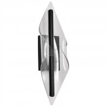 Nuvo 62/2022 - Geneva; 24 Inch LED Large Wall Sconce; Matte Black; Etched Acrylic Lens