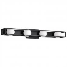 Nuvo 62/2244 - Jenkins; 32 Inch 4 Light LED Vanity; Matte Black with Frosted Glass