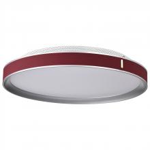 Nuvo 62/3012 - Bandon; 20 Inch LED Flush Mount; Gray with Red Wrap; Acrylic Lens