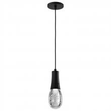 Nuvo 62/6002 - Lacey; 4 Inch LED Pendant; RGB/TW; Starfish Enabled; Matte Black with K9 Bubble Crystal