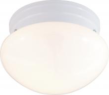 Nuvo SF77/060 - 1 Light - 8" Flush with White Glass - White Finish