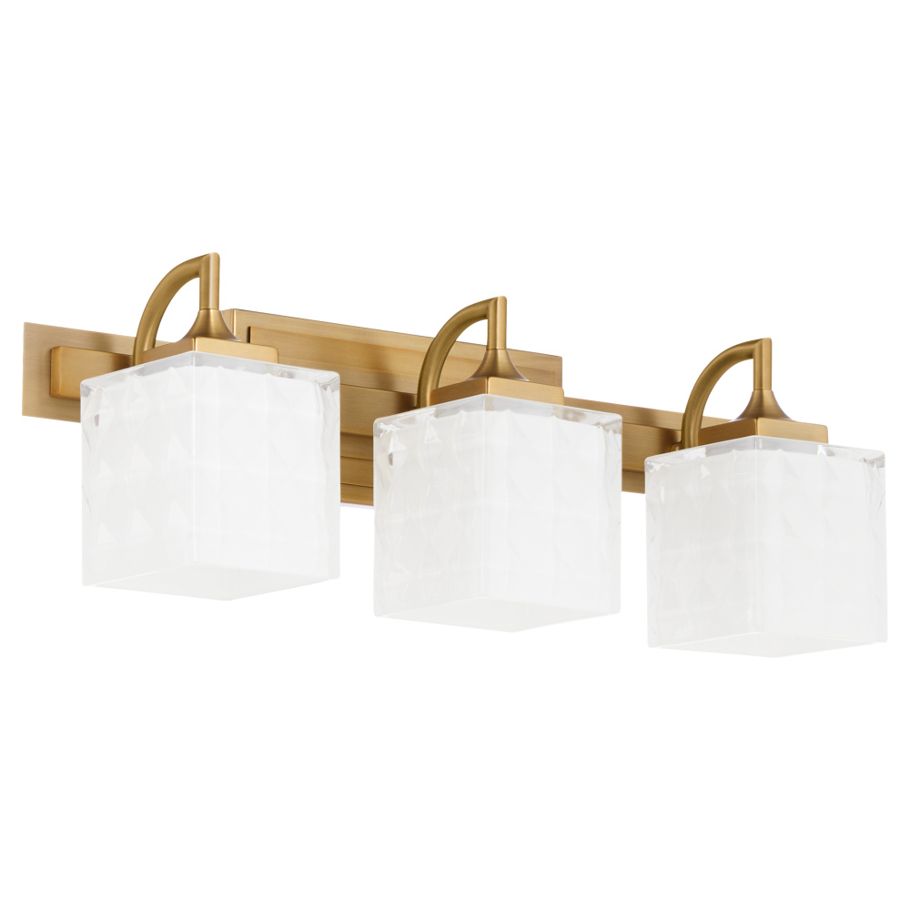 DIAMONTE 3 LIGHT VANITY - BRUSHED BRASS
