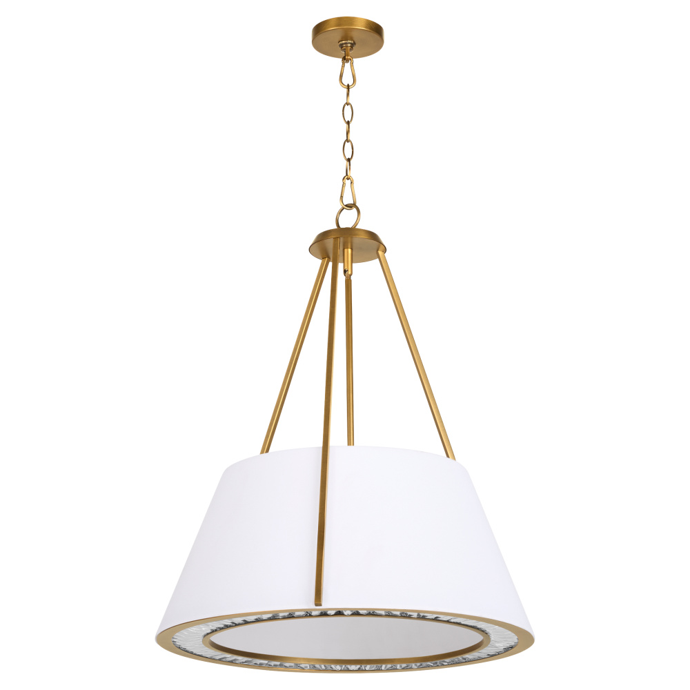 GORHAM 4 LIGHT PENDANT - BRUSHED BRASS