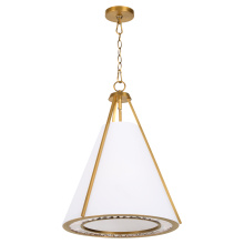 Quorum 8382-3-47 - GORHAM 3 LIGHT PENDANT - BRUSHED BRASS