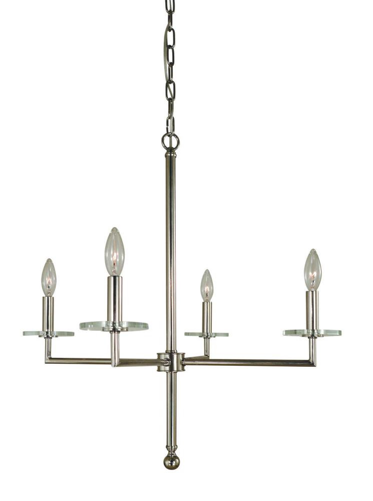 4-Light Matte Black Muse Dining Chandelier