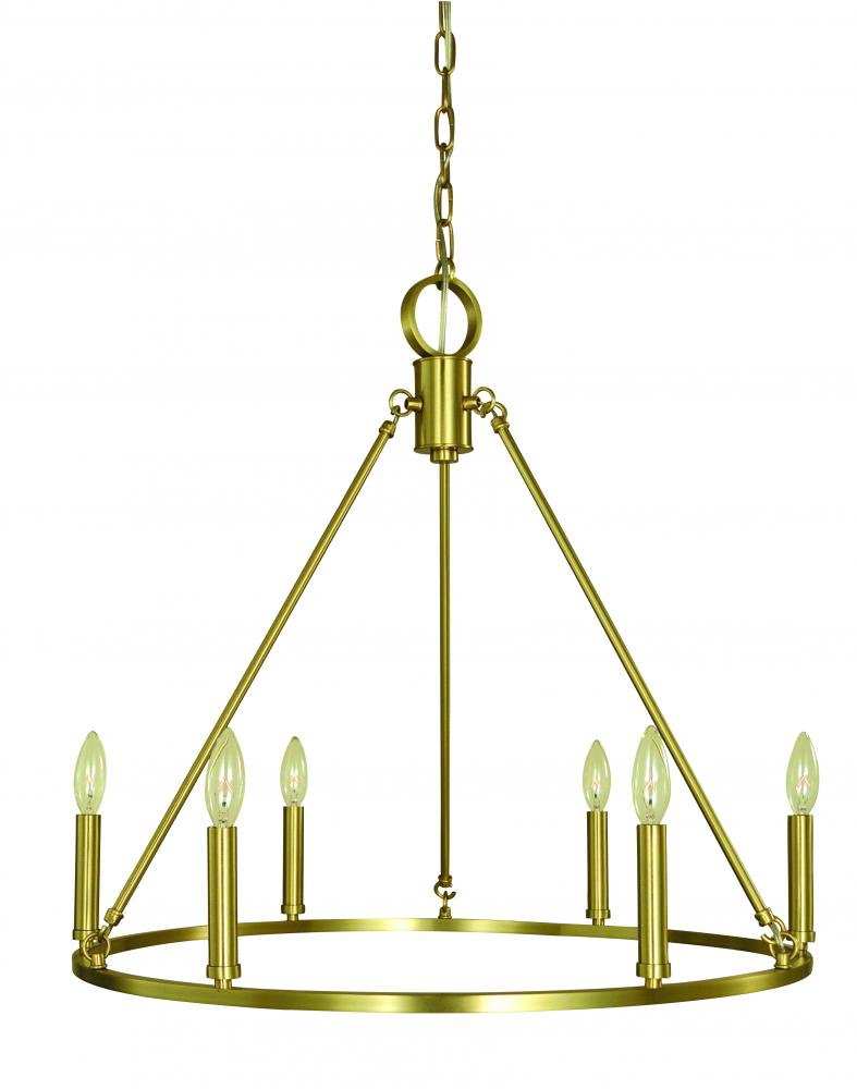 6-Light Brushed Nickel Midtown Dining Chandelier