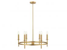 Savoy House Meridian M100140NB - 6-Light Chandelier in Natural Brass