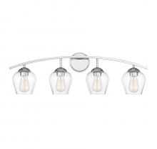 Savoy House Meridian M80033CH - 4-Light Bathroom Vanity Light in Chrome