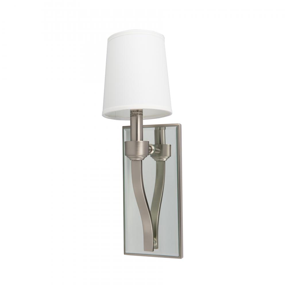 Roule Mirror 17'' High 1-Light Sconce - Brushed Nickel