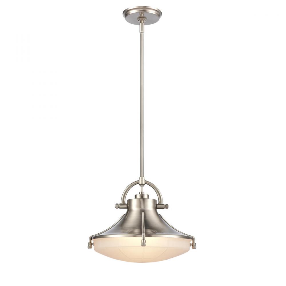 Urbanite 13'' Wide 1-Light Pendant - Satin Nickel