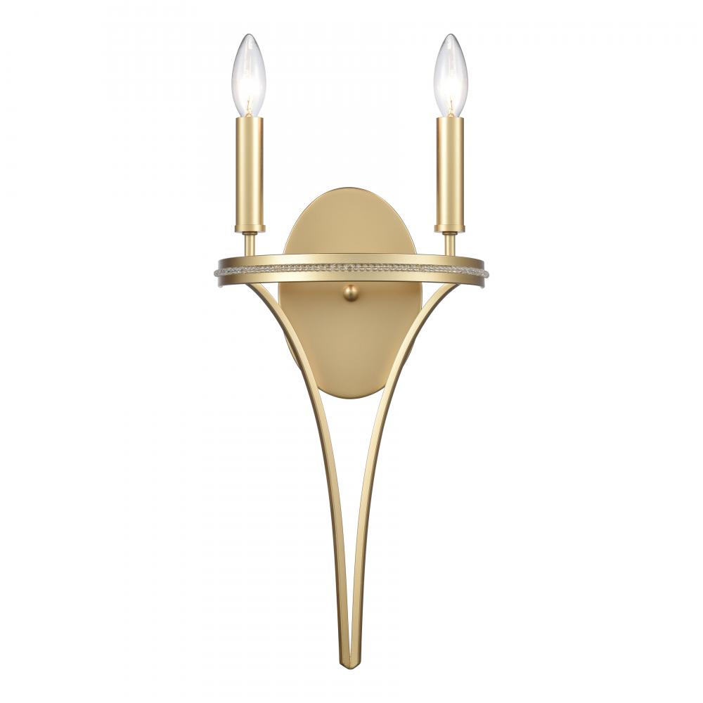 Noura 20'' High 2-Light Sconce - Champagne Gold