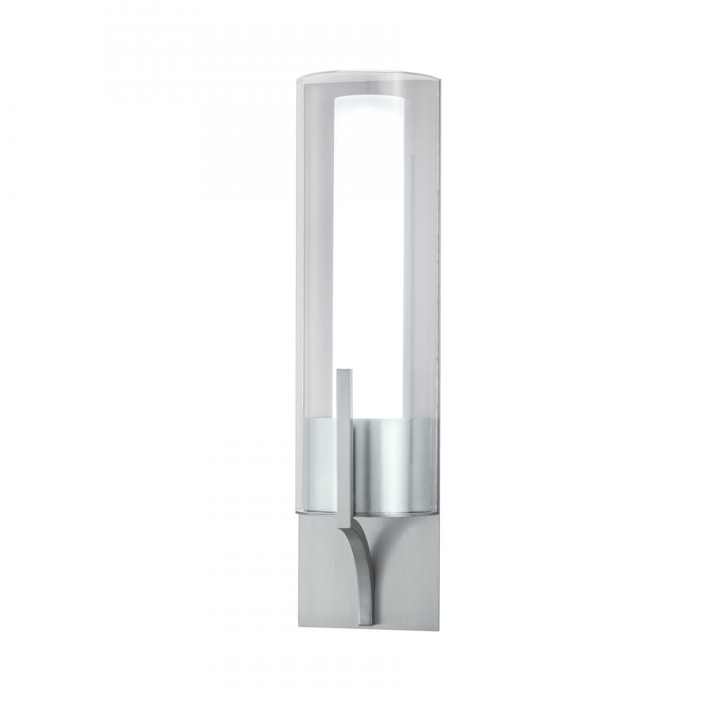 Slope 15'' High Integrated LED Sconce - Brushed Nickel