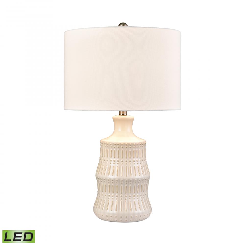 Dorin 25.5'' High 1-Light Table Lamp - White Glazed - Includes LED Bulb