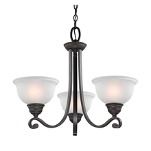 ELK Home 2303CH/10 - Thomas - Hamilton 3-Light Chandelier in Oil Rubbed Bronze with White Glass