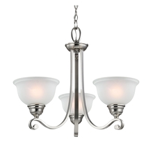 ELK Home 2303CH/20 - Thomas - Hamilton 3-Light Chandelier in Brushed Nickel with White Glass